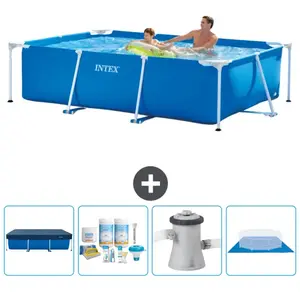 Intex Frame Pool Piscine à cadre rectangulaire - Comprend des accessoires CB1