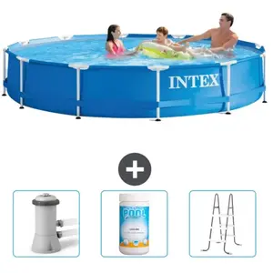 Intex Metal Frame Piscine à cadre ronde - Comprend des accessoires CB84 pas cher