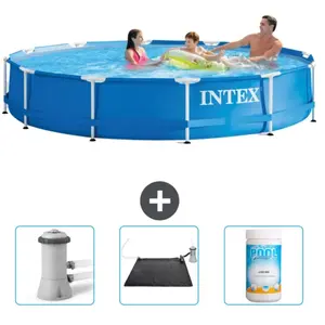 Intex Piscine à cadre ronde - Comprend des accessoires CB80 pas cher