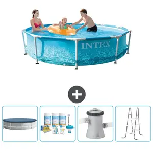 Intex Metal Frame Piscine à cadre ronde - Comprend des accessoires CB6Vendu parrue-du-commerce