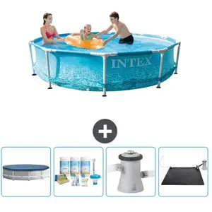 Intex Metal Frame Piscine à cadre ronde - Comprend des accessoires CB4Vendu parrue-du-commerce