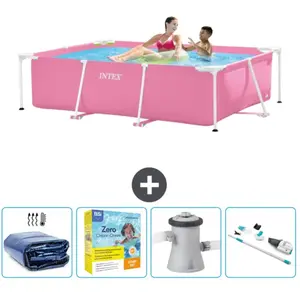 Intex Frame Pool Piscine à cadre rectangulaire - Comprend des accessoires CB12Vendu parrue-du-commerce