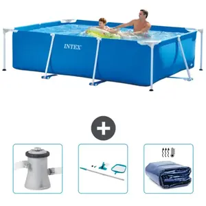 Intex Frame Pool Piscine à cadre rectangulaire - Comprend des accessoires CB81