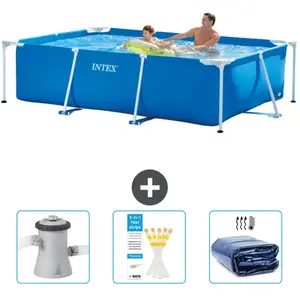 Intex Frame Pool Piscine à cadre rectangulaire - Comprend des accessoires CB74