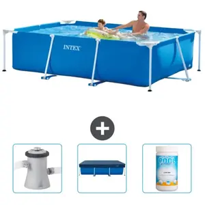 Intex Rechthoekig Frame Zwembad - 260 x 160 x 65 cm - Blauw - Inclusie...