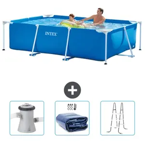 Intex Frame Pool Piscine à cadre rectangulaire - Comprend des accessoires CB83