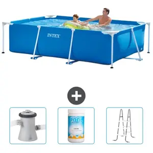 Intex Piscine à cadre rectangulaire - Comprend des accessoires CB84