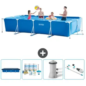Intex Frame Pool Piscine à cadre rectangulaire - Comprend des accessoires CB5 pas cher