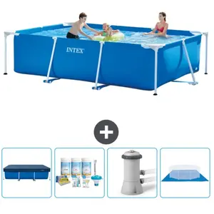 Intex Frame Pool Piscine à cadre rectangulaire - Comprend des accessoires CB1Vendu parrue-du-commerce