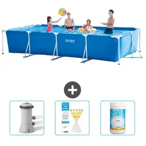 Intex Frame Pool Piscine à cadre rectangulaire - Comprend des accessoires CB73 pas cher
