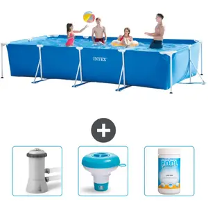 Intex Frame Pool Piscine à cadre rectangulaire - Comprend des accessoires CB77 pas cher