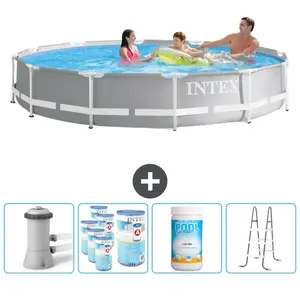 Intex Rond Prism Frame Zwembad - 366 x 76 cm - Grijs - Inclusief Pomp ...Vendu parrue-du-commerce