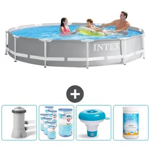 Intex Piscine ronde Prism Frame - Comprend des accessoires CB89 pas cher