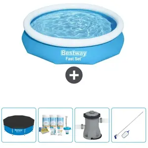 Bestway Piscine Gonflable Ronde Fast Set - Comprend des accessoires CB5Vendu parrue-du-commerce