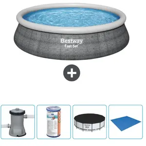 Piscine Gonflable Ronde Fast Set - Comprend des accessoires CB52Vendu parrue-du-commerce