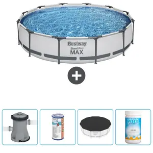 Bestway Rond Steel Pro MAX Zwembad - 366 x 76 cm - Grijs - Inclusief P...Vendu parrue-du-commerce
