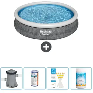 Piscine Gonflable Ronde Fast Set - Comprend des accessoires CB49