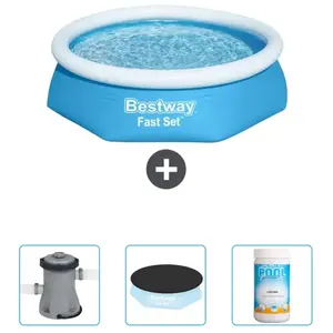 Bestway Rond Opblaasbaar Fast Set Zwembad - 244 x 61 cm - Blauw - Incl...Vendu parrue-du-commerce