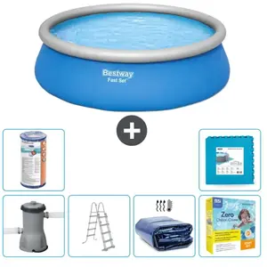 Piscine Gonflable Ronde Fast Set - Comprend des accessoires CB26 pas cher