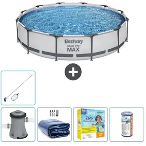 Piscine Ronde Steel Pro MAX - Comprend des accessoires CB20 pas cher