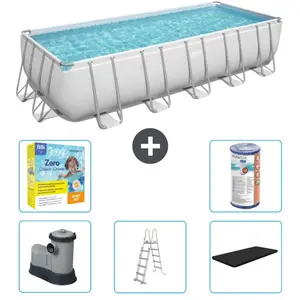 Bestway Rechthoekig Power Steel Zwembad - 640 x 274 x 132 - Grijs - In...Vendu parkaufland
