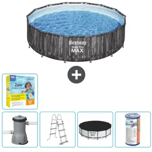 Piscine Ronde Steel Pro MAX - Comprend des accessoires CB33 pas cher