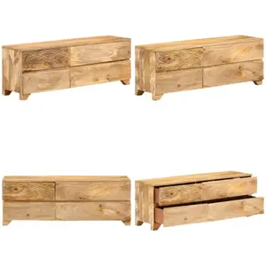 vidaXL Meuble tv Bois de manguier solide 110x30x40 cm - Meubles Tv - Meuble Tv Bois - Meuble Tv Design - Meuble Tv Moderne - Meuble Tv Industriel - Home & pas cher
