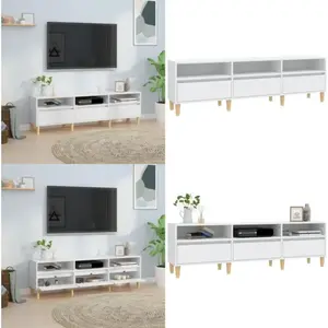 Vidaxl - Meuble tv blanc 150x30x44,5 cm bois d'ingénierie - meuble tv ... pas cher