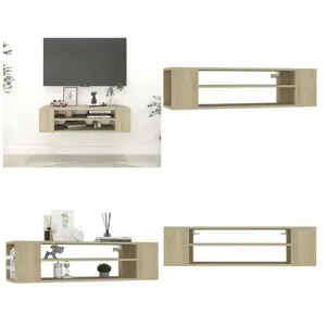 Meuble tv suspendu Chêne sonoma 100x30x26,5 cm Bois ingénierie - meuble tv - meubles tv - Home & Living - BrunVendu parkaufland