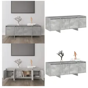 vidaXL Meuble tv gris béton 120x30x40,5 cm bois d'ingénierie - meuble tv - meubles tv - Home & Living - Gris pas cher
