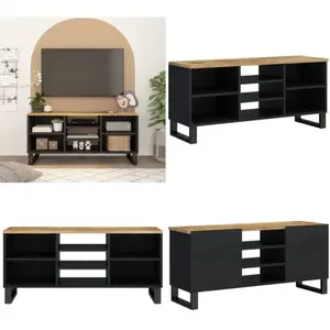 vidaXL Armoire TV 100x33x46 cm Bois massif de manguier & dérivés du bo... pas cher