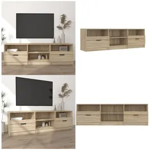 Vidaxl - Meuble tv Chêne sonoma 150x33,5x45 cm Bois d'ingénierie - meu... pas cher