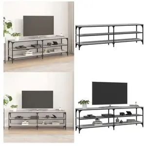 Meuble tv sonoma gris 160x30x50 cm bois d'ingénierie - meuble tv - meubles tv - Home & Living - GrisVendu parkaufland