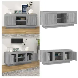 Vidaxl - Meuble tv sonoma gris 102x35x45 cm bois d'ingénierie - Meuble... pas cher
