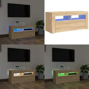 Meuble tv avec lumières led chêne sonoma 90x35x40 cm - meuble tv - meubles tv - Home & Living - BrunVendu parkaufland
