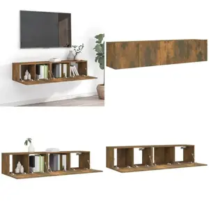 Vidaxl - Ensemble de meubles tv 2 pcs Chêne fumé Bois d'ingénierie - e... pas cher