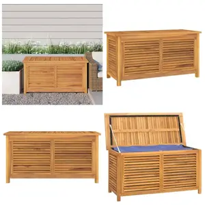 Vidaxl - Boîte de rangement jardin et sac 114x50x58 cm bois massif teck - Coffre De Jardin - Rangement Extérieur - Meuble De Jardin - Bois De TeckVendu parkaufland