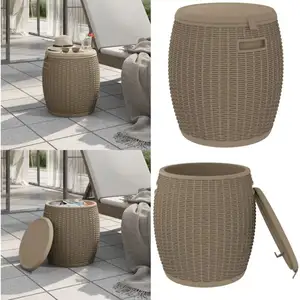 Vidaxl - Boîte de rangement de jardin 4 en 1 marron clair polypropylèn... pas cher