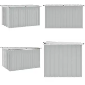 vidaXL Boîte de rangement de jardin Gris 149x99x93 cm - Boîte De Range... pas cher