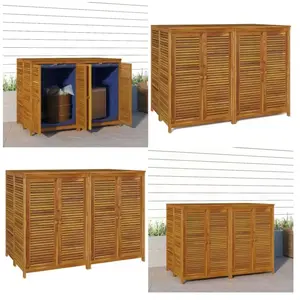 Vidaxl - Boîte de rangement de jardin 140x87x104 cm bois massif d'acac... pas cher