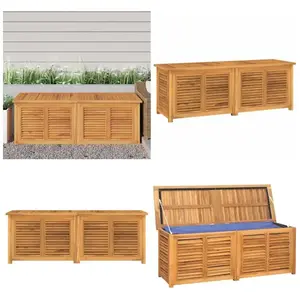 Boîte de rangement jardin et sac 150x50x55 cm bois massif teck - Coffr...Vendu parkaufland
