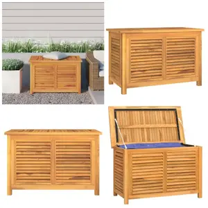 Vidaxl - Boîte de rangement de jardin et sac 90x50x58cm bois massif teck - Coffre De Jardin - Rangement Extérieur - Meuble De Jardin - Bois De TeckVendu parkaufland