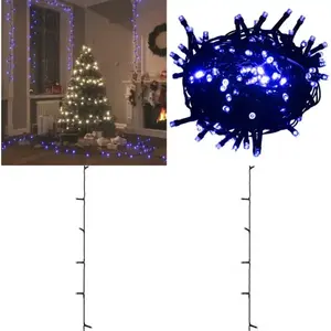 vidaXL Guirlande lumineuse 400 led Bleu 40 m 8 effets lumineux - guirl... pas cher