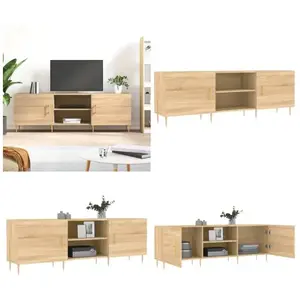 vidaXL Meuble tv chêne sonoma 150x30x50 cm bois d'ingénierie - meuble tv - meubles tv - Home & Living - Brun pas cher