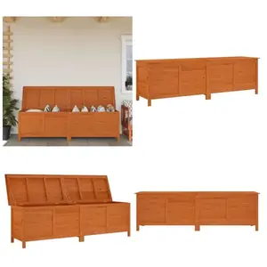 vidaXL Boîte de rangement de jardin marron bois massif de sapin - boîte de rangement de jardin - boîtes de rangement de jardin - Home & Living - Brun pas cher