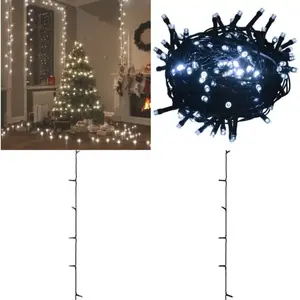 vidaXL Guirlande lumineuse 1000 led Intérieur et extérieur 100 m Blanc... pas cher