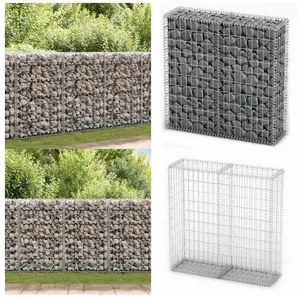 Vidaxl - Panier de gabion avec couvercle Fil galvanisé 100x100x30 cm -... pas cher