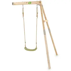 Balançoire En Bois Fixation Murale Pour Jardin Enfant Naturel pas cher