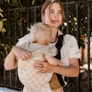 Wildride Porte bébé enfant Sand Houndstooth pas cher