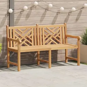 vidaXL Banc de jardin Marron 150 x 60 x 90 cm Bois de teck solide pas cher